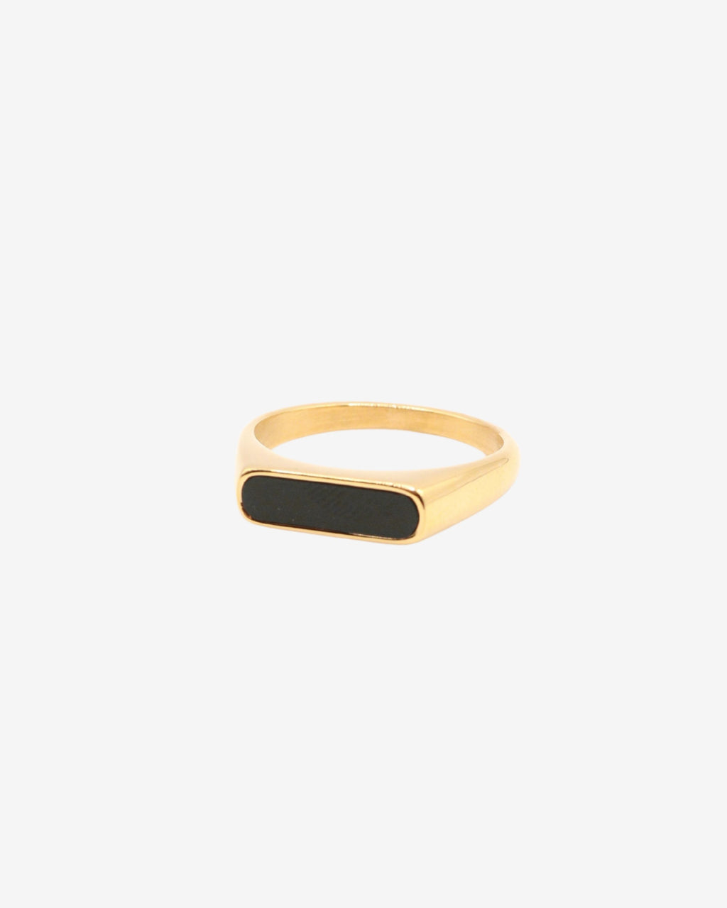 Anillo Black Crystal Oro