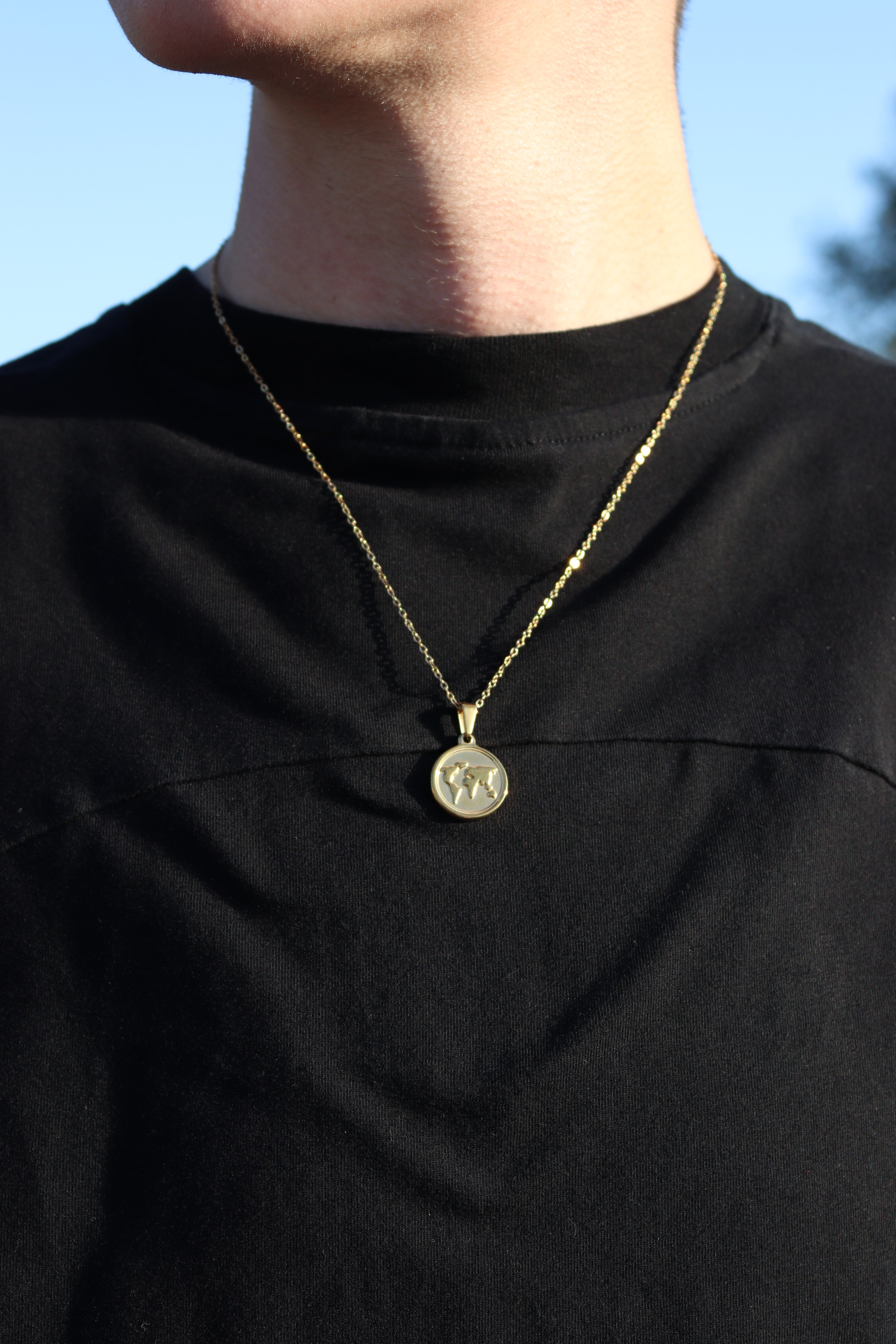 Colgante Mapamundi Oro