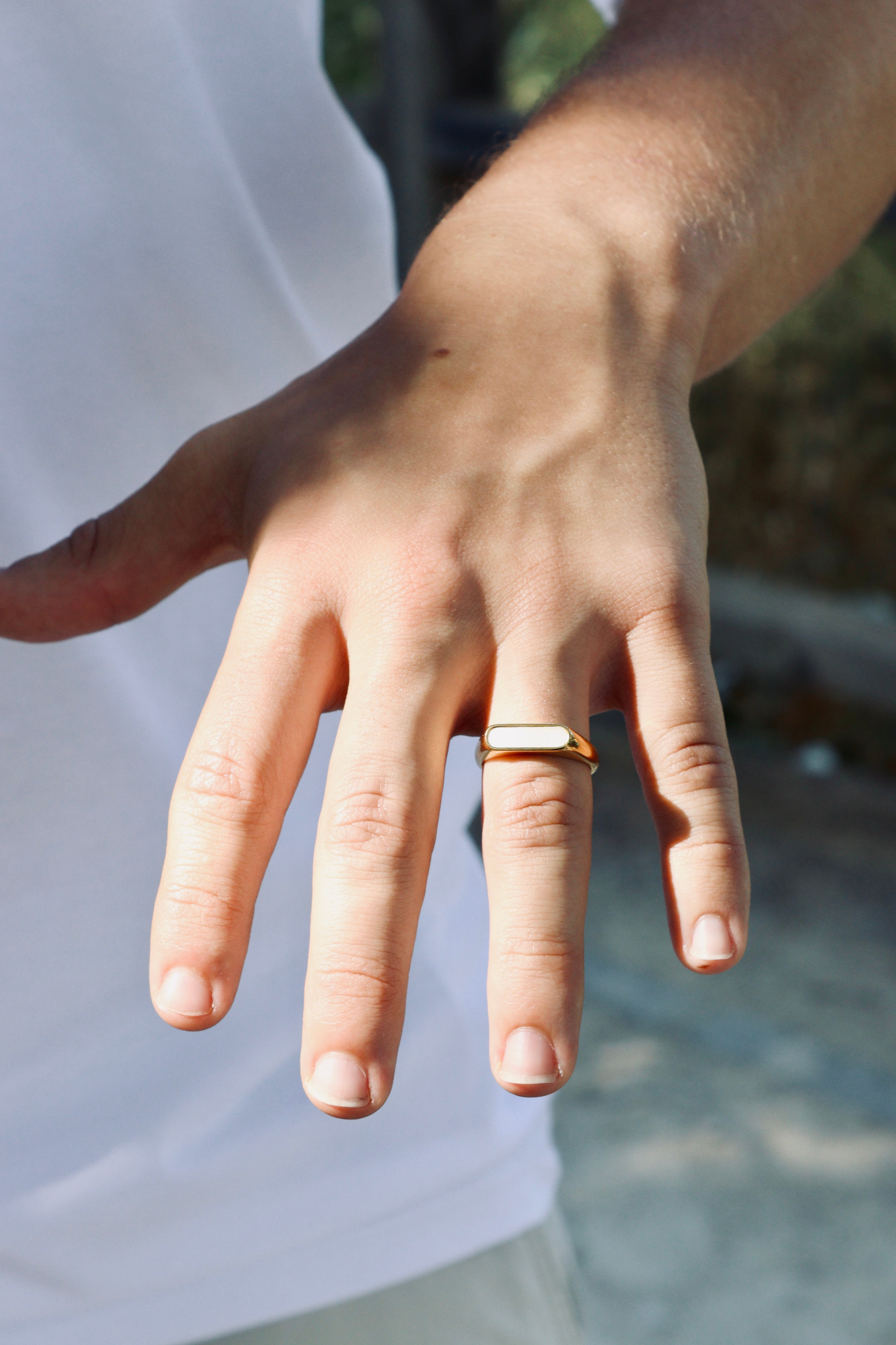 Anillo White Crystal Oro