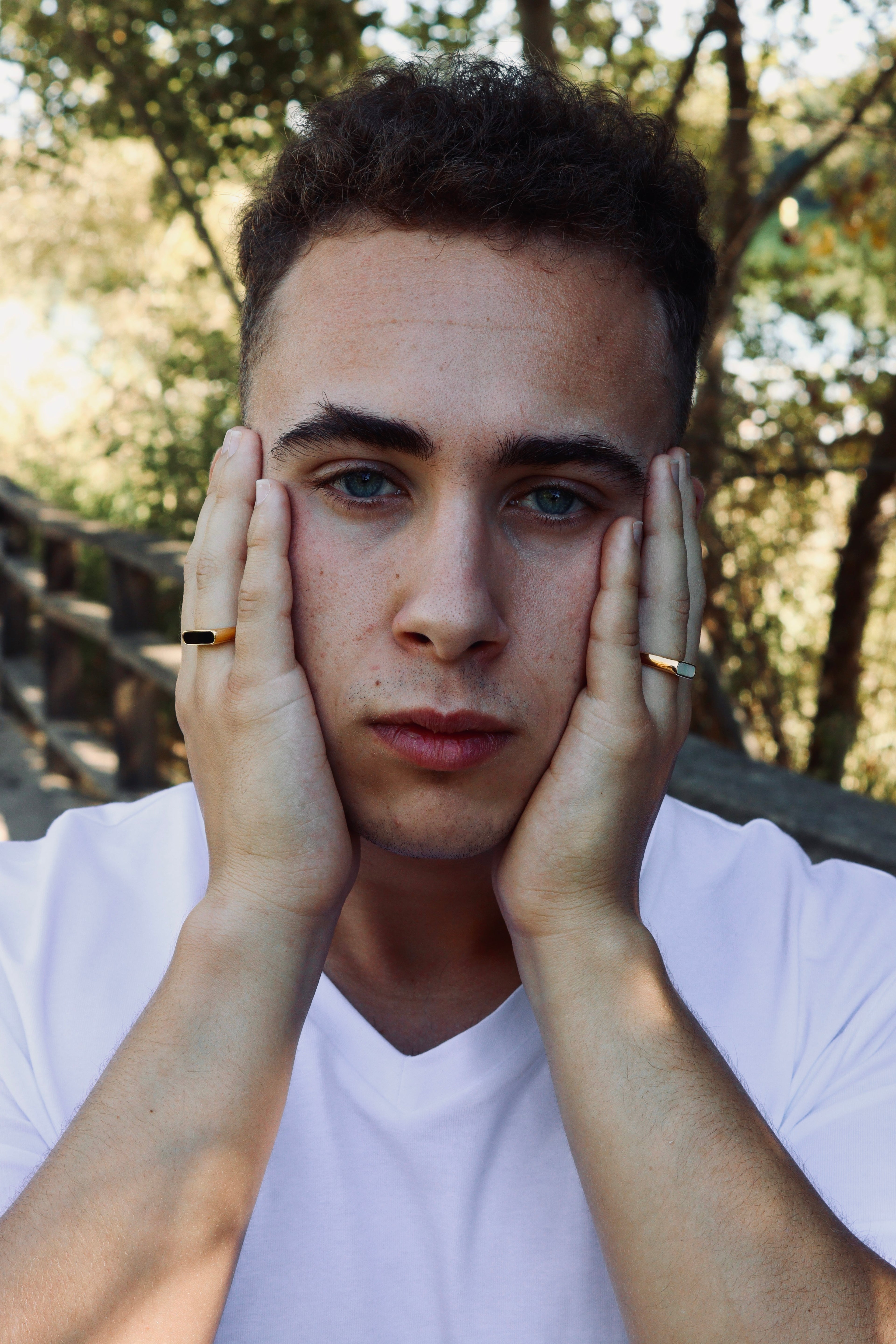 Anillo White Crystal Oro