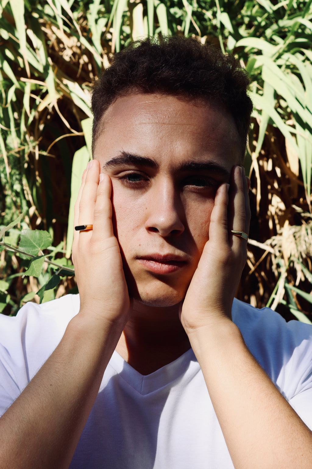 Anillo Black Crystal Oro